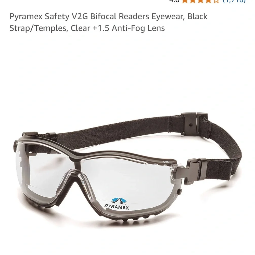Black and Gray Wraparound Protective Glasses with Anti-Fog Lenses
